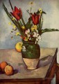 Naturaleza muerta Tulipanes y manzanas Paul Cezanne